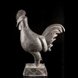 Coq en bronze Okpa Bénin -...