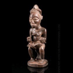 Statue africaine maternité Chokwe Luena